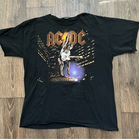 AC/DC | Shirts | Vintage 200 Ac Dc Stiff Upper Lip Graphic Tour Band ...